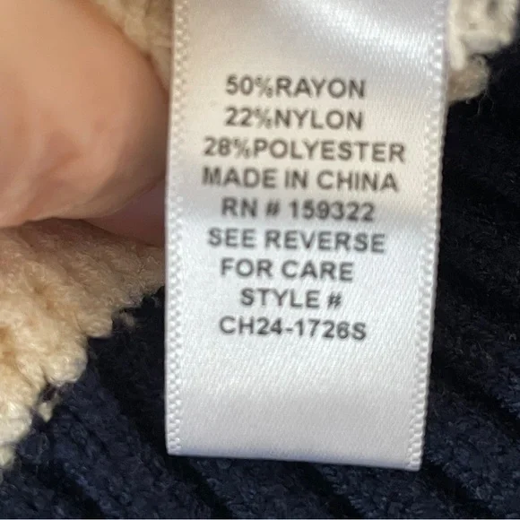 CENTRAL PARK WEST love heart waffle crew neck graphic embroidered sweater - Picture 8 of 9